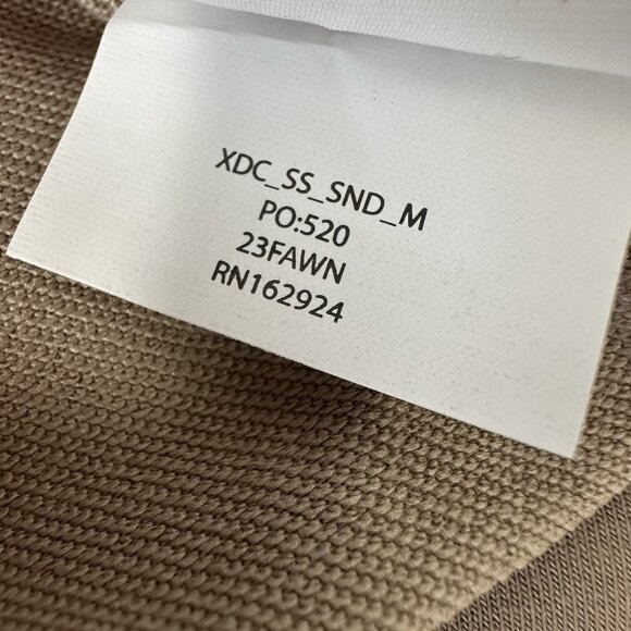 BYLT Premium Basics Drop Cut Lux Short Sleeve Stretch Shirt Medium Fawn Tan - Picture 9 of 10